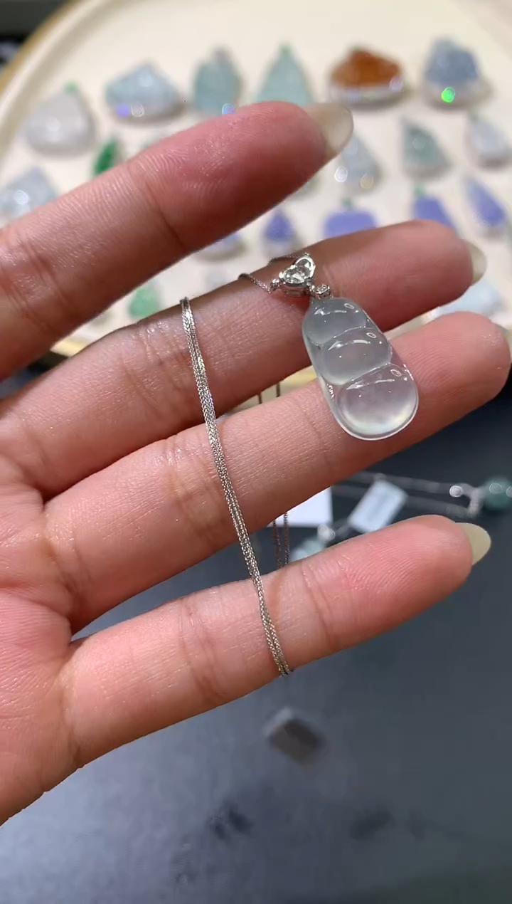 套链18K金镶嵌翡翠W29|3680