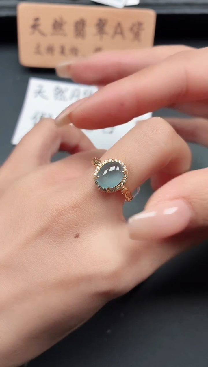 银S925镶嵌戒指翡翠111111