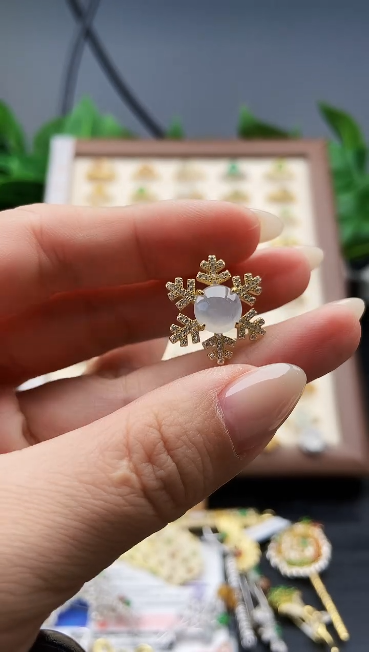 颈饰银S925镶嵌翡翠45