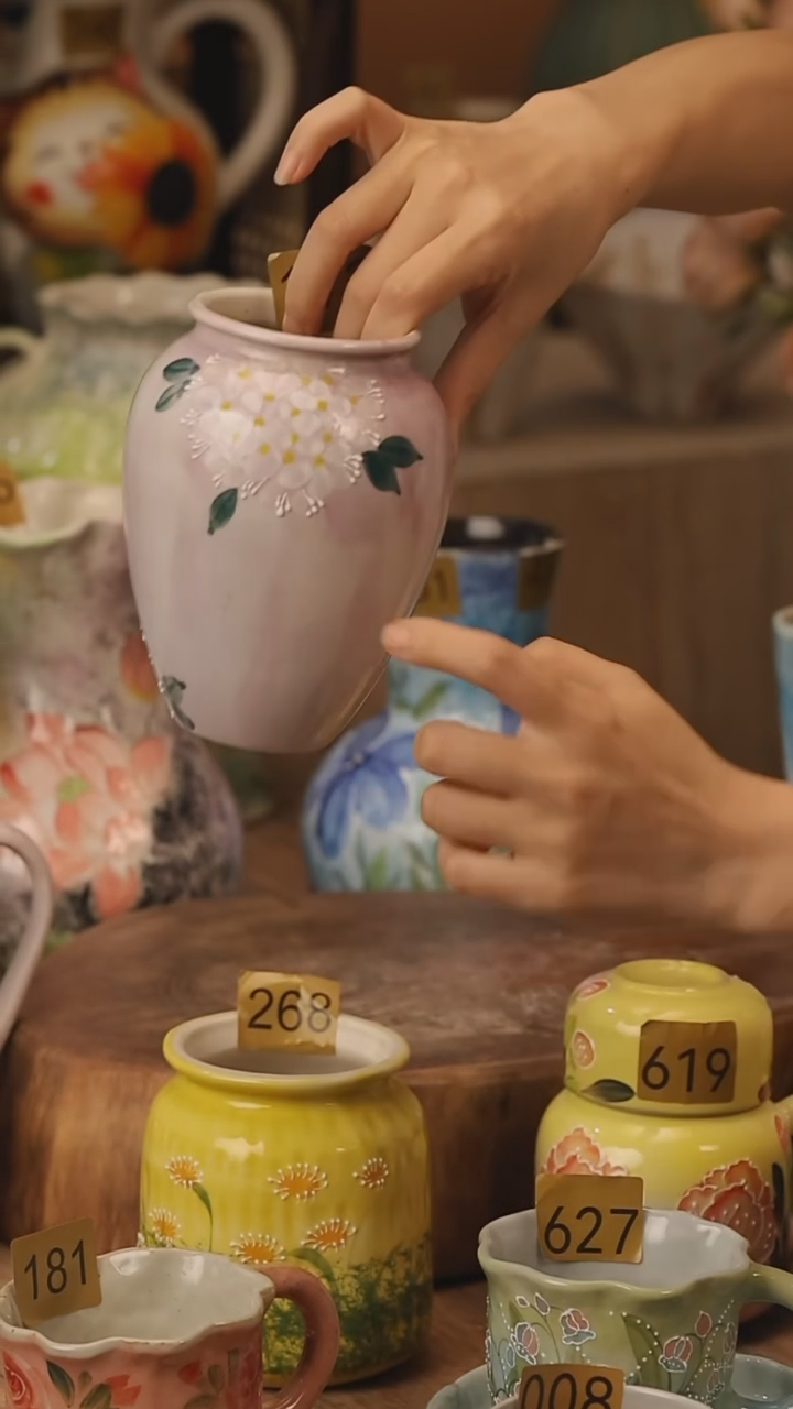 陶瓷172景德镇设计师手作花器摆件侘寂风
