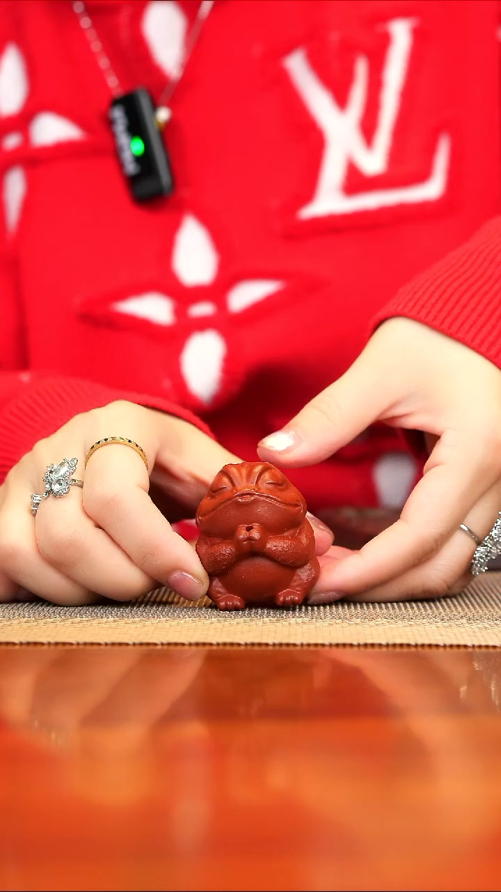 【闪购商品】紫砂茶壶红泥金蟾香插