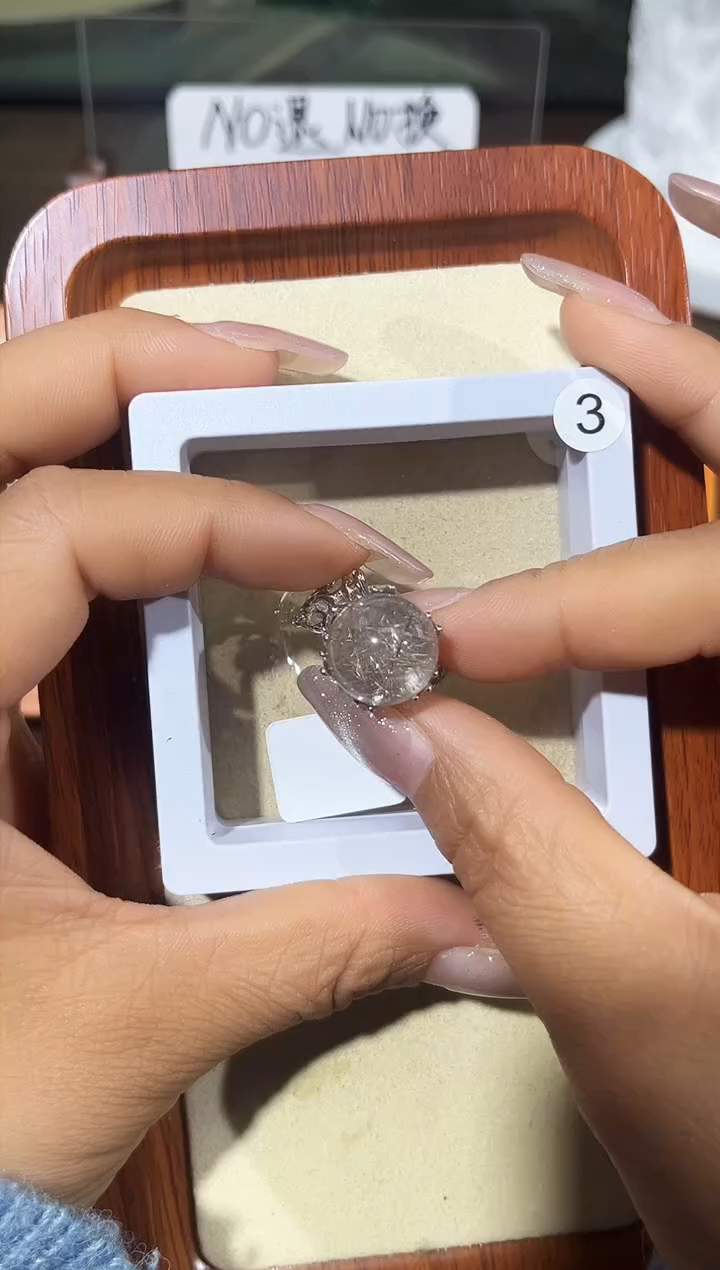 【闪购商品】水晶戒指银S925镶嵌定制