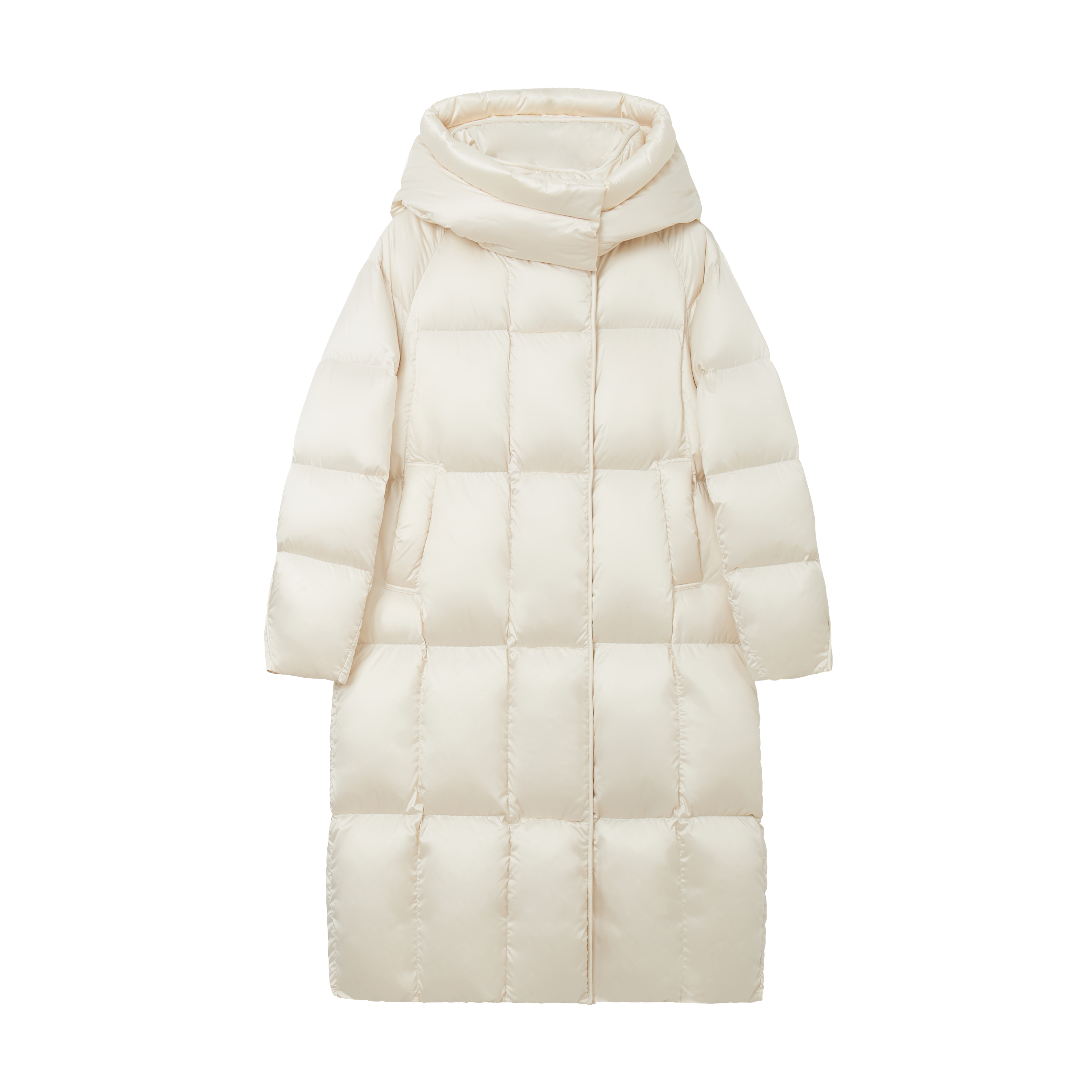  【你的岚朋友】95白鹅绒设计感保暖磁吸长款女羽绒服259066