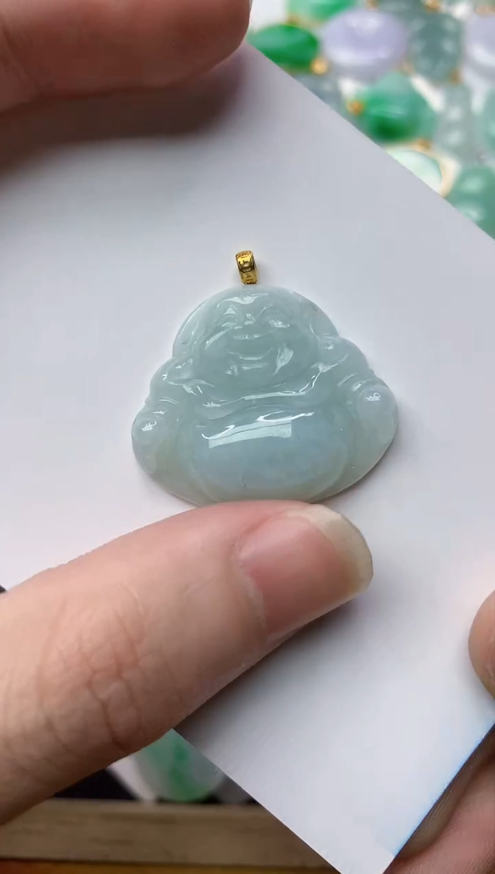 【闪购商品】翡翠颈饰18K金镶嵌45...........