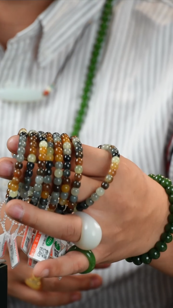 未镶嵌手串和田玉多样性发一件THTY6934