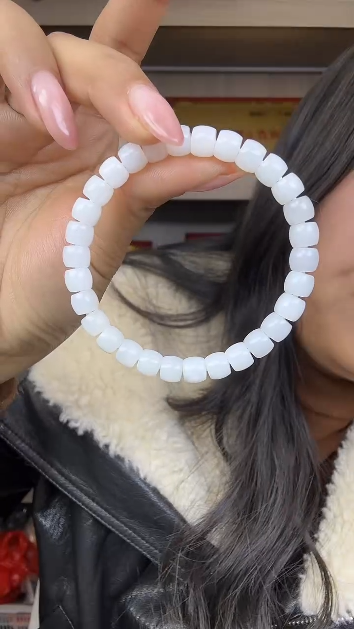 未镶嵌手串和田玉羊脂玉手串 直切手串 有运费险 承诺假一赔万