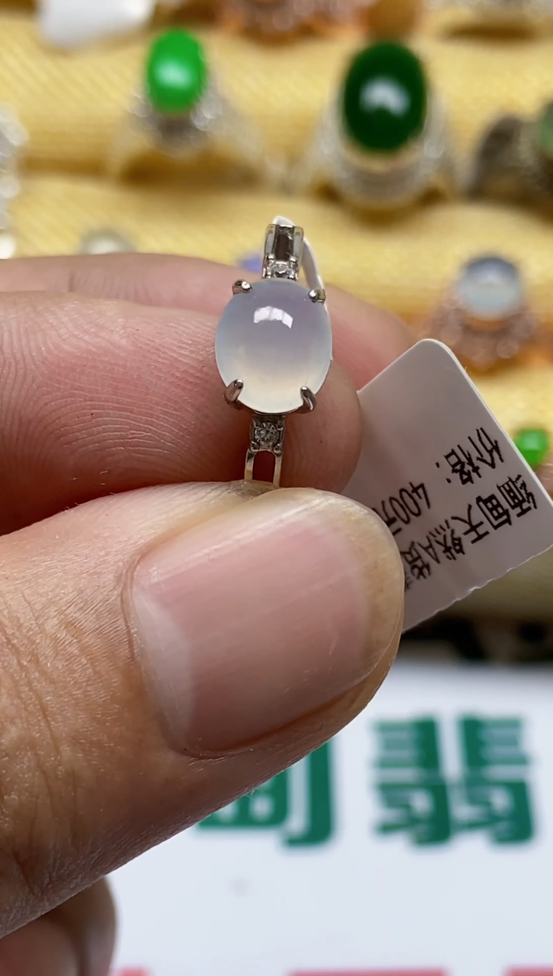 【闪购商品】翡翠戒指银S925镶嵌0000