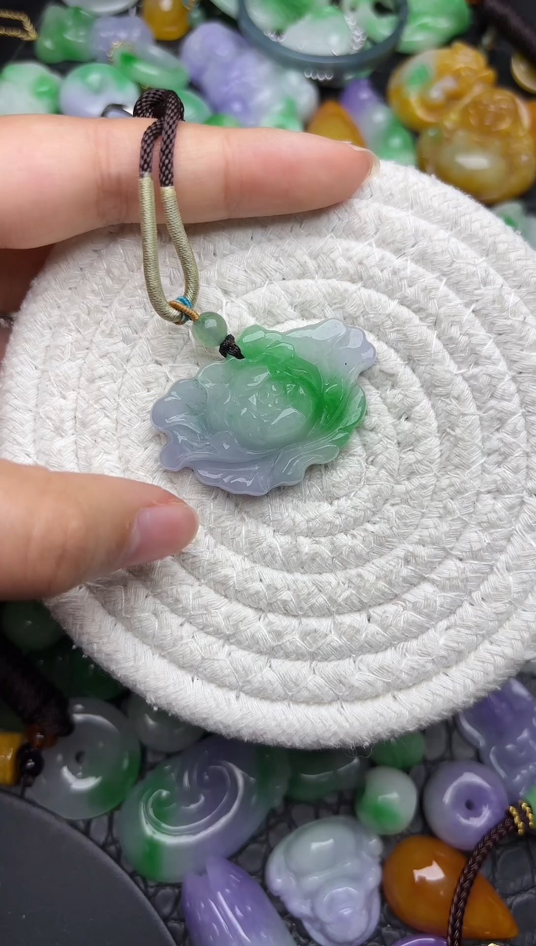 颈饰未镶嵌翡翠缅甸翡翠吊坠