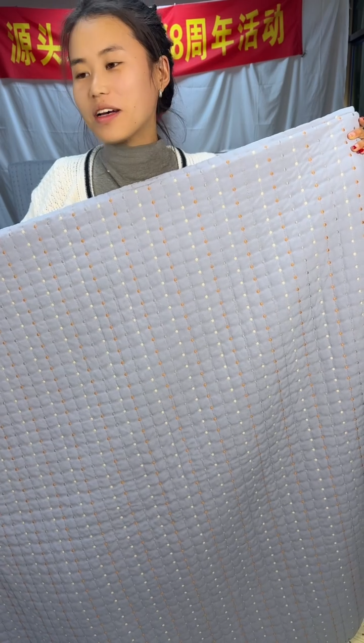 棉纯棉灰蓝200*230单床盖