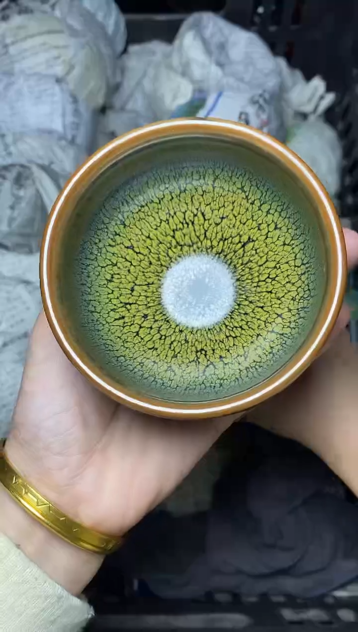 【闪购商品】茶盏绿鹧鸪 将军 盏三疯建盏茶器