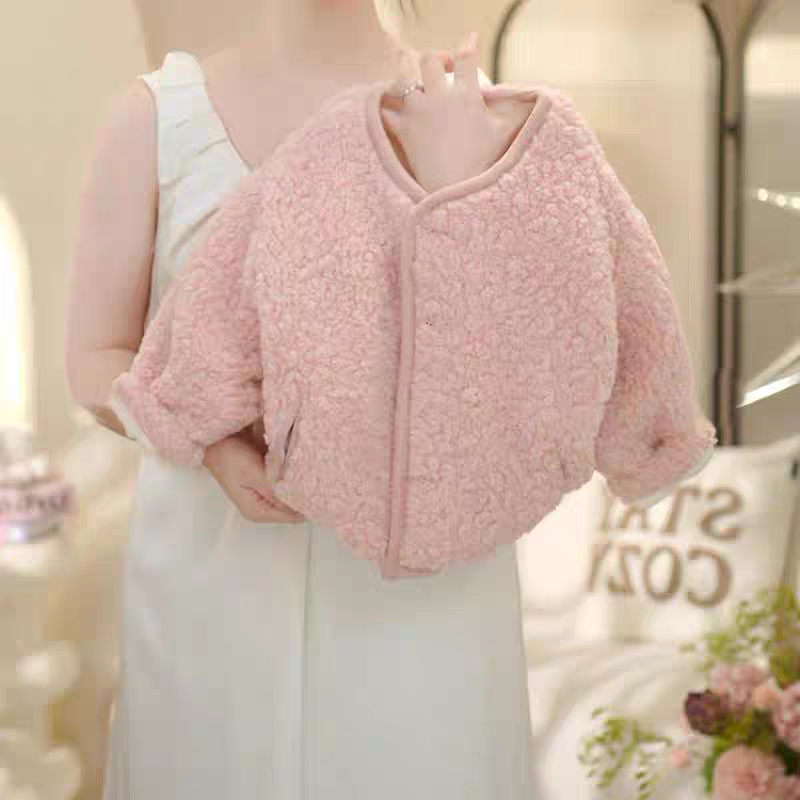 女童新款加绒加厚洋气甜美冬季休闲外套