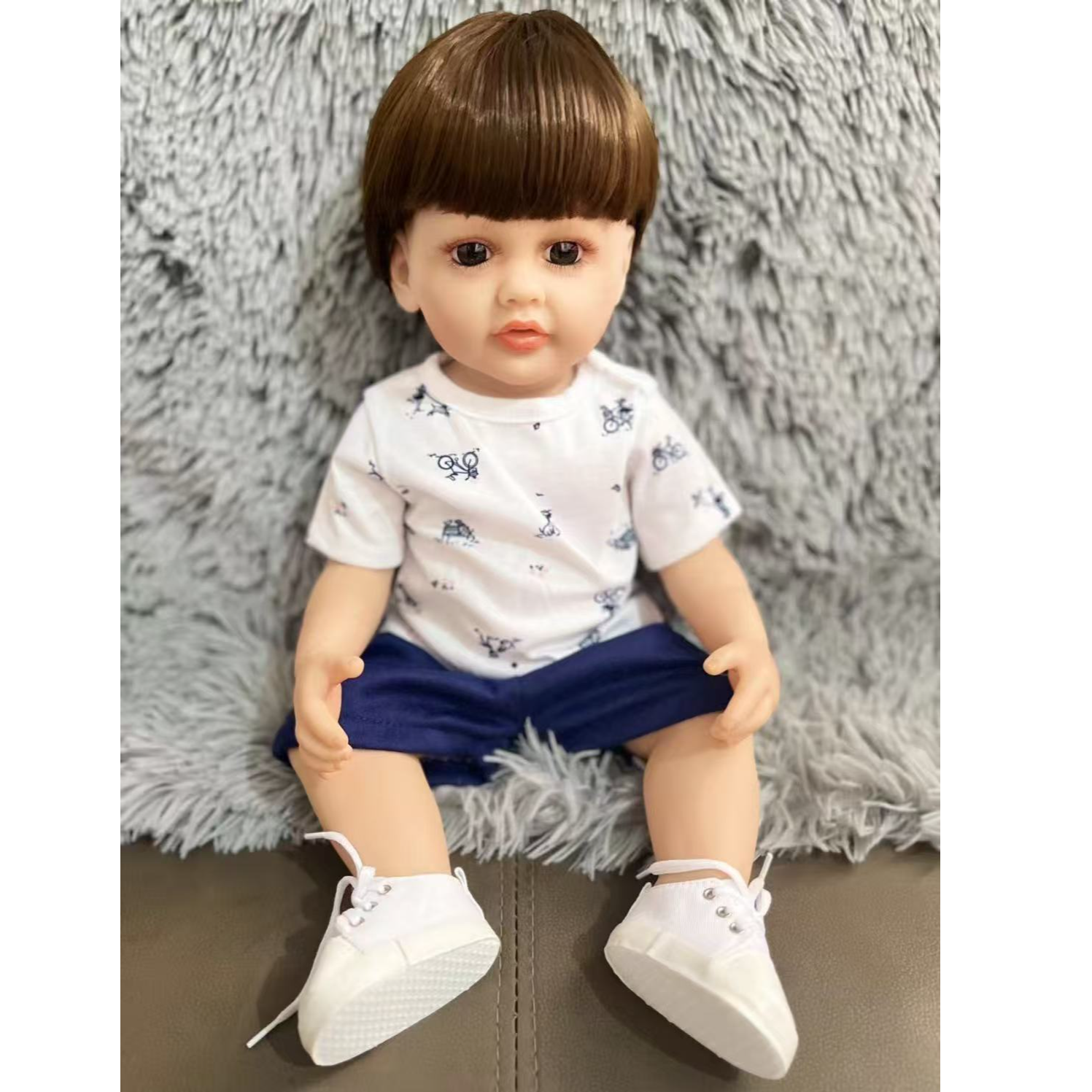 仿真娃娃 芭比娃娃 全胶可洗澡可立可坐过家家儿童玩具男孩