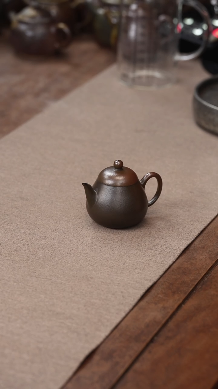 茶壶紫砂柴烧朱泥小梨100CC