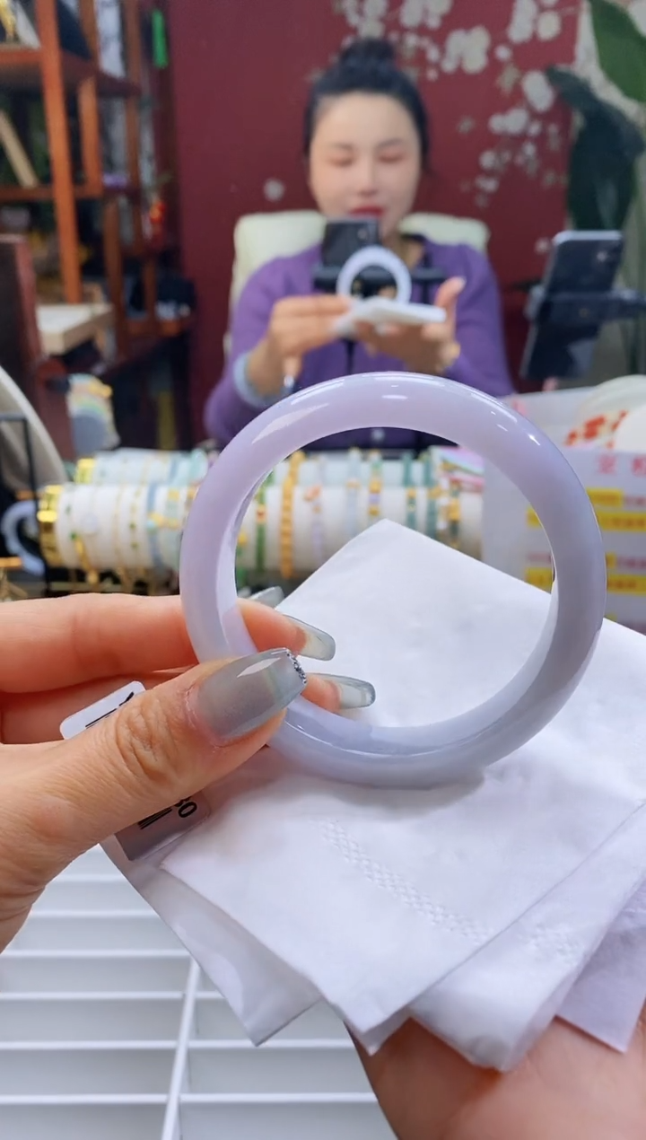 【闪购商品】翡翠手镯未镶嵌38宽胎57-59/14.4*8.5