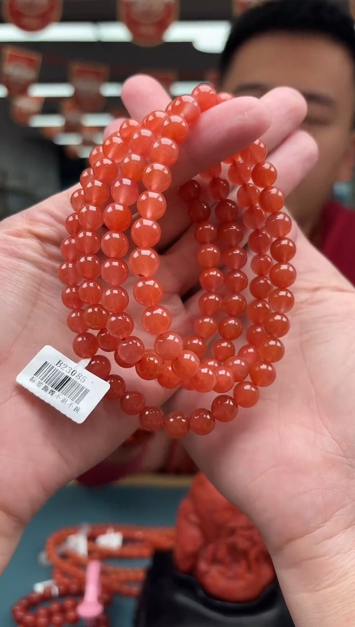 【闪购商品】南红玛瑙A05未镶嵌8mm冷水河多圈-多样性发一件