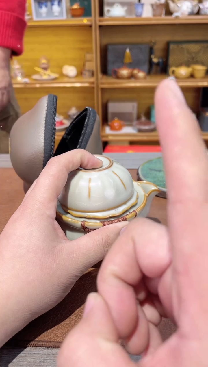 【闪购商品】黄手抓加三杯茶具茶具