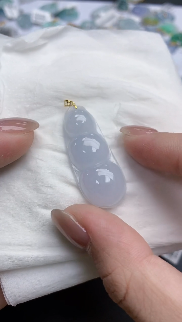 【闪购商品】翡翠颈饰18K金镶嵌天然缅甸翡翠A货