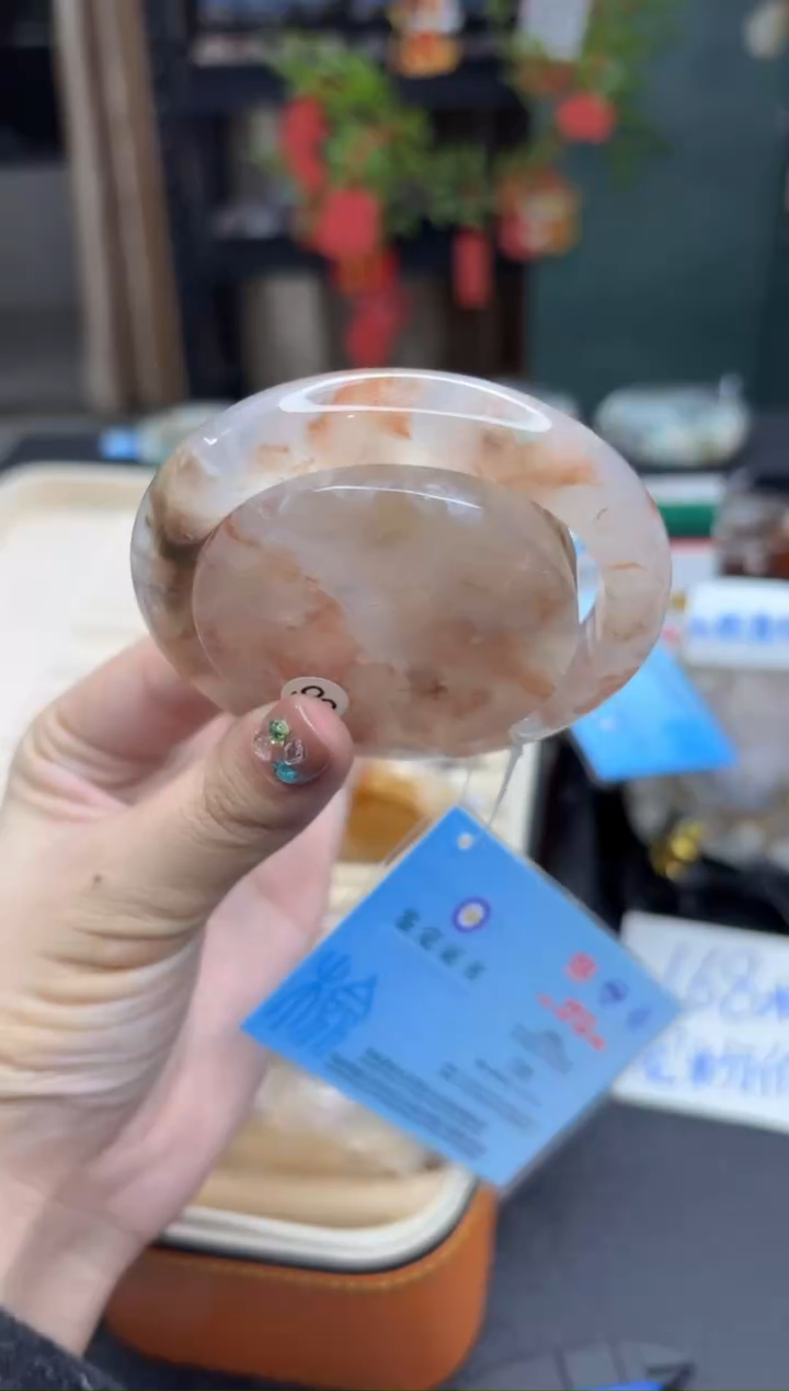 【闪购商品】石英质玉手镯未镶嵌698（56圈赠送镯心）