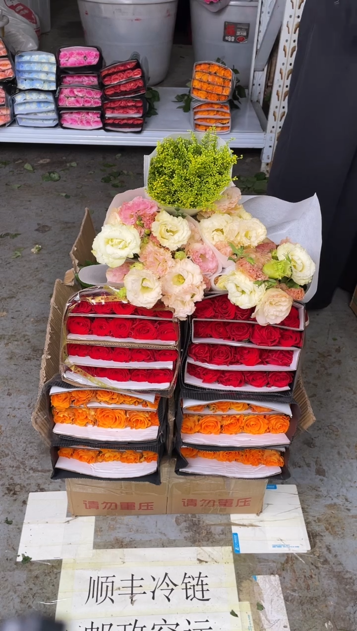 巨蟹座20枝+珍爱20枝+香槟洋桔梗800克+黄莺