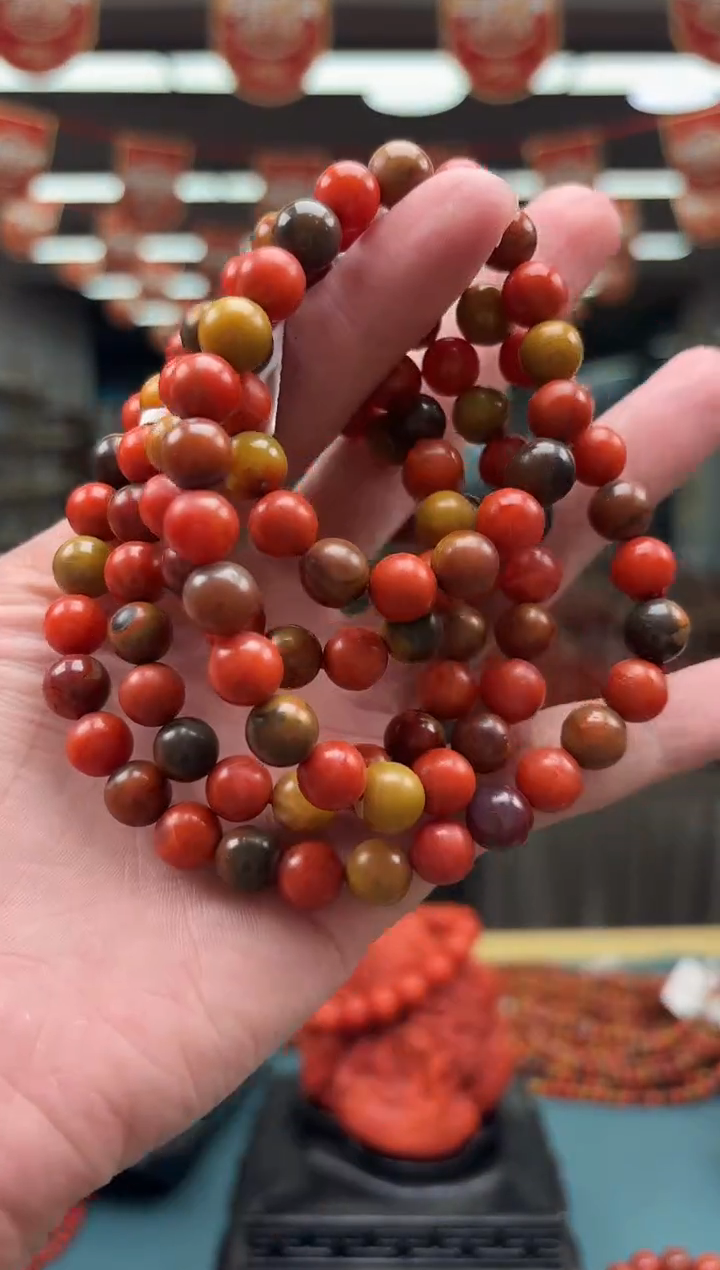 【闪购商品】南红玛瑙A44未镶嵌9mm包浆多圈-多样性发一件