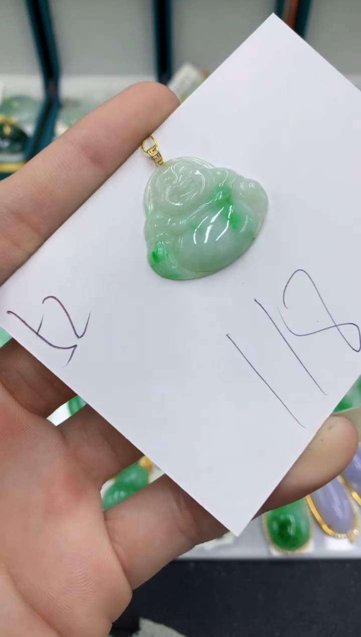 【闪购商品】翡翠颈饰18K金镶嵌翡翠