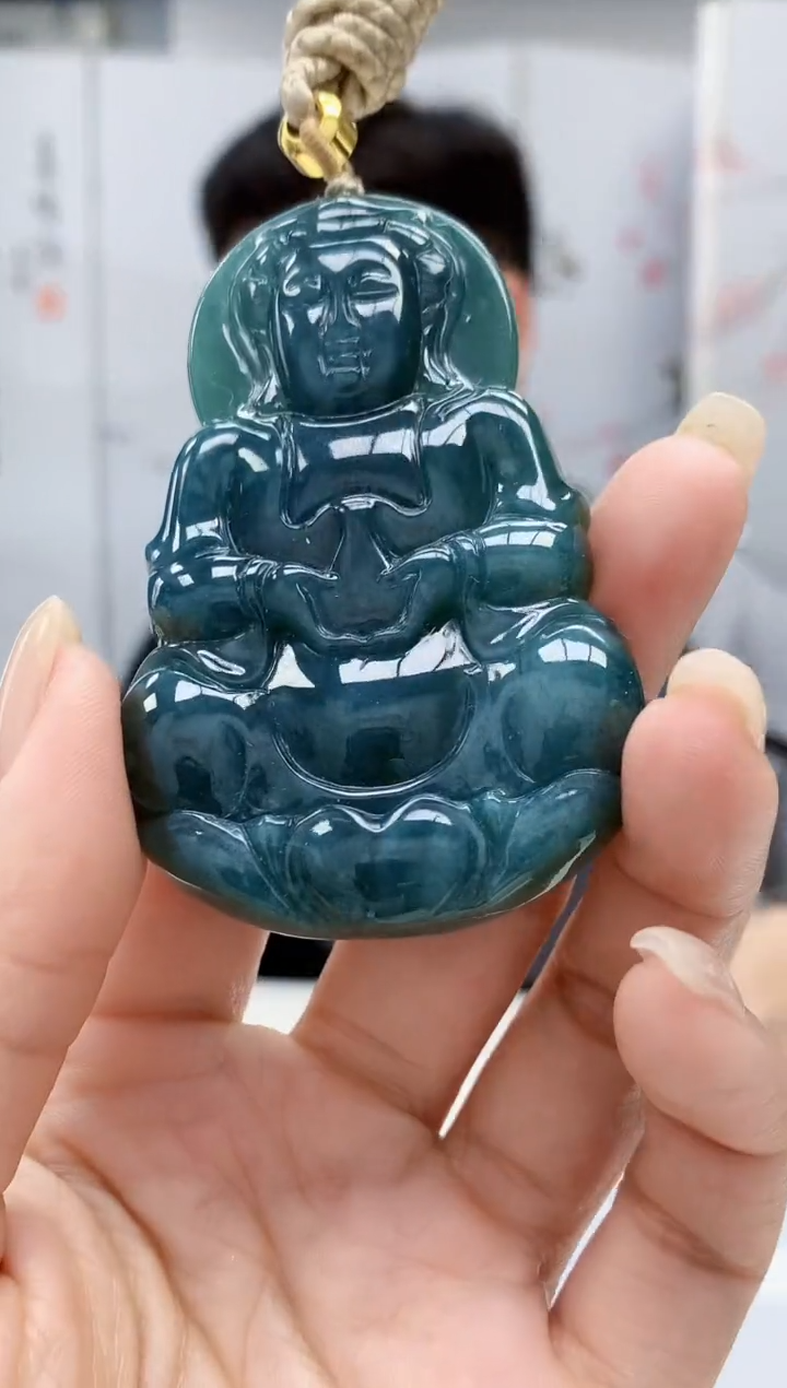 【闪购商品】定制翡翠未镶嵌4917lr-毛货挂件67