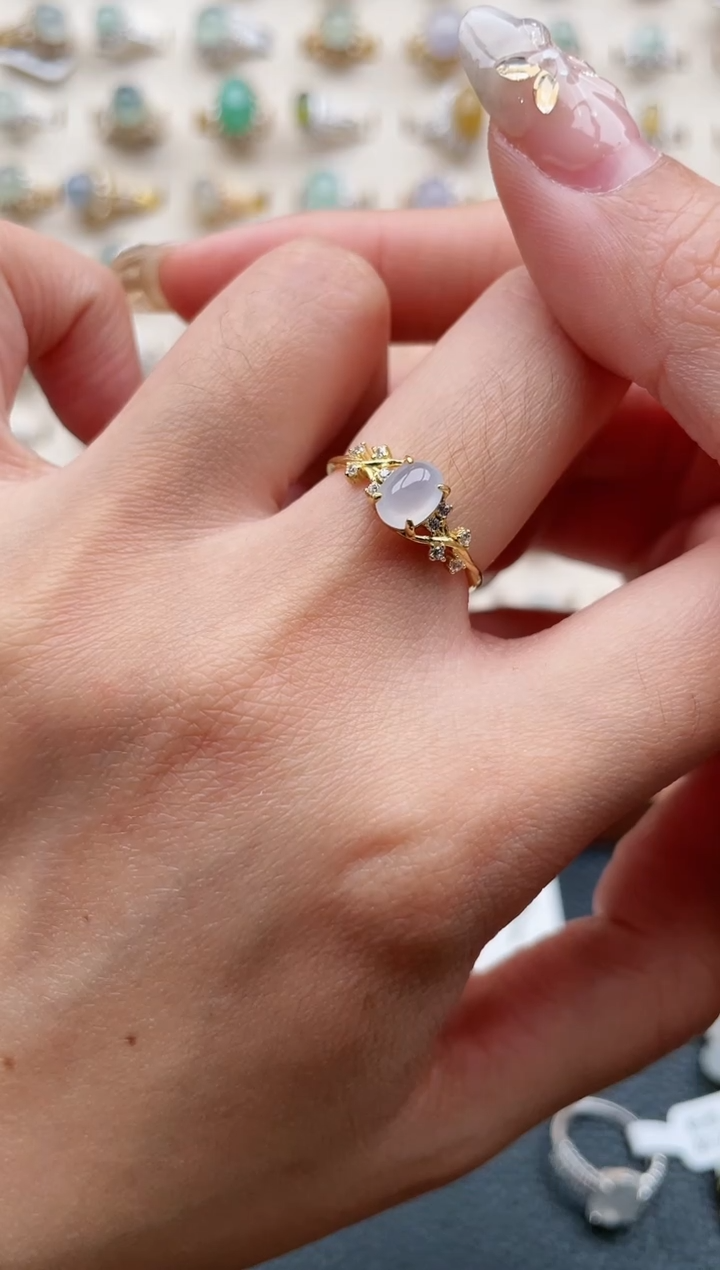 【闪购商品】翡翠戒指银S925镶嵌1111