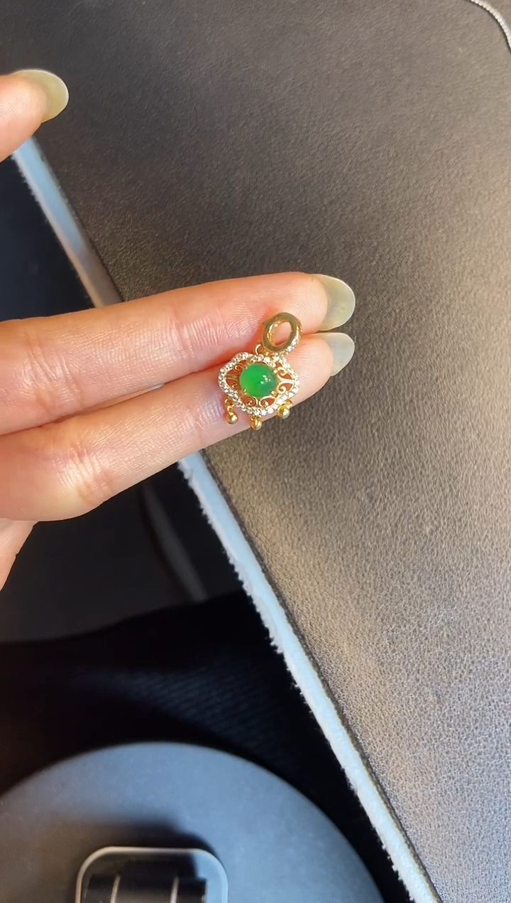 吊坠(不含链)银S925镶嵌翡翠1