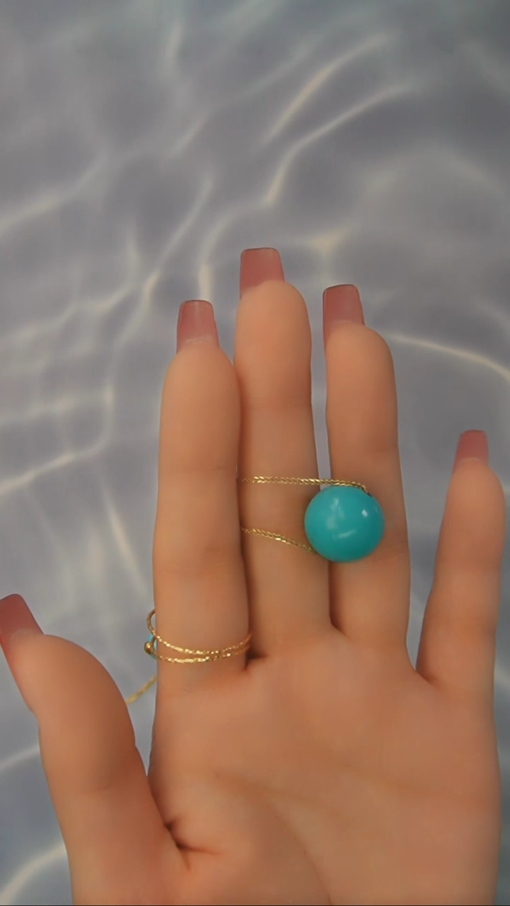 【闪购商品】绿松石项链银S925镶嵌发货一件14m+