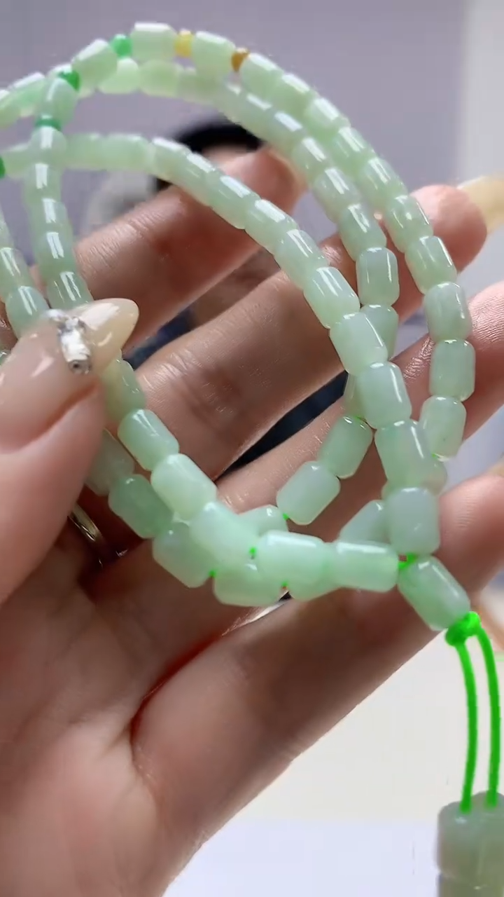 【闪购商品】定制翡翠未镶嵌3916DD-毛货珠链49