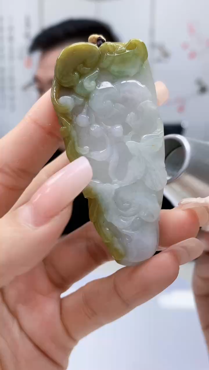 【闪购商品】定制翡翠未镶嵌5152lr-毛货挂件3