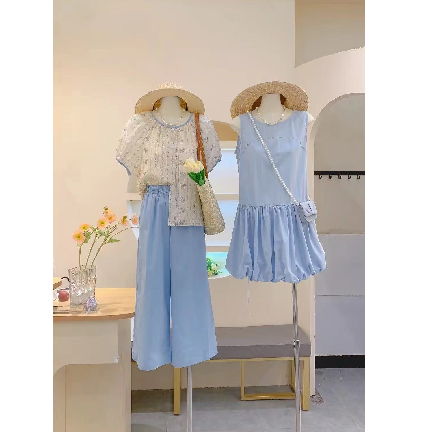 品质女装夏季洋气潮流气质休闲时尚套装上衣