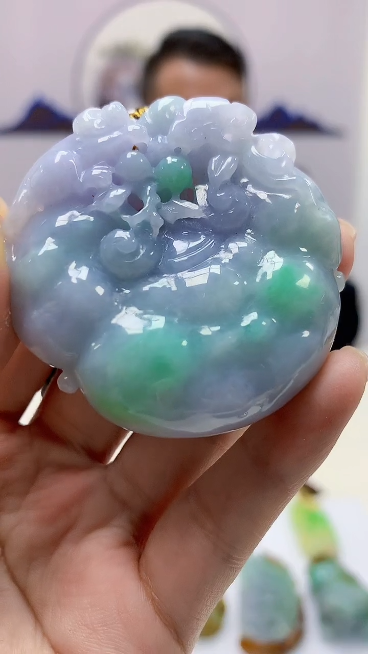 【闪购商品】定制翡翠未镶嵌4969ms-毛货43如意