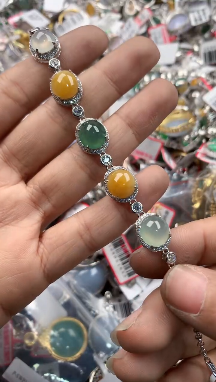 银S925镶嵌戒指翡翠17             9