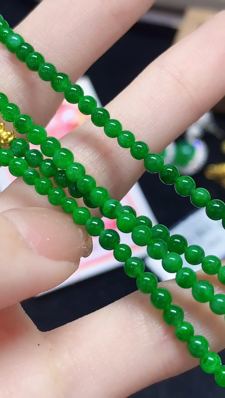 项链足金镶嵌翡翠AL