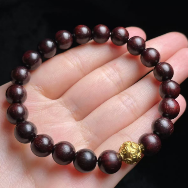 【玉总珠宝】小叶紫檀手串-约8mm 多样性发一 CAN1400431