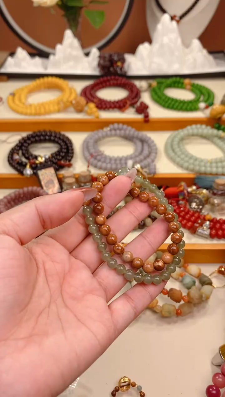 【闪购商品】菩提根/象牙果吊坠一轮明月库克双圈