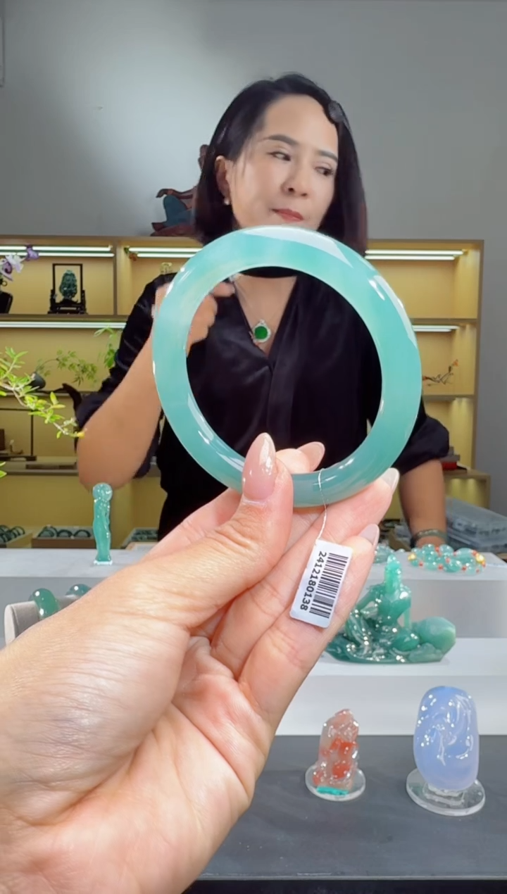 未镶嵌手镯翡翠55圈