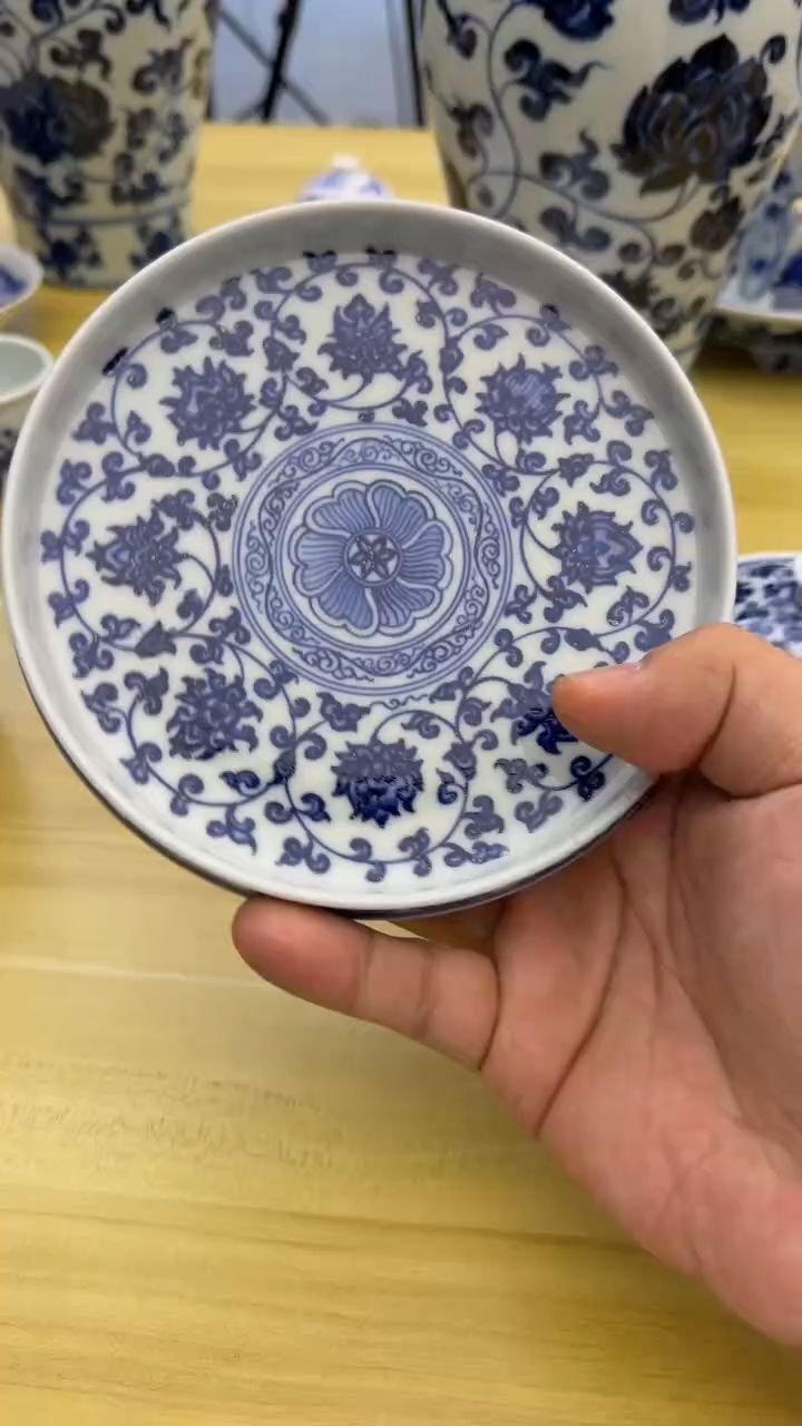 【茄大炮专属】青花缠枝莲壶承