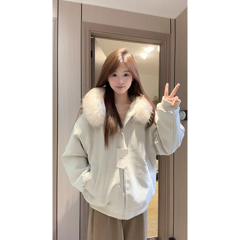 【800克重磅一体毛】可拆卸毛领加厚防风连帽座山雕保暖夹克棉服男