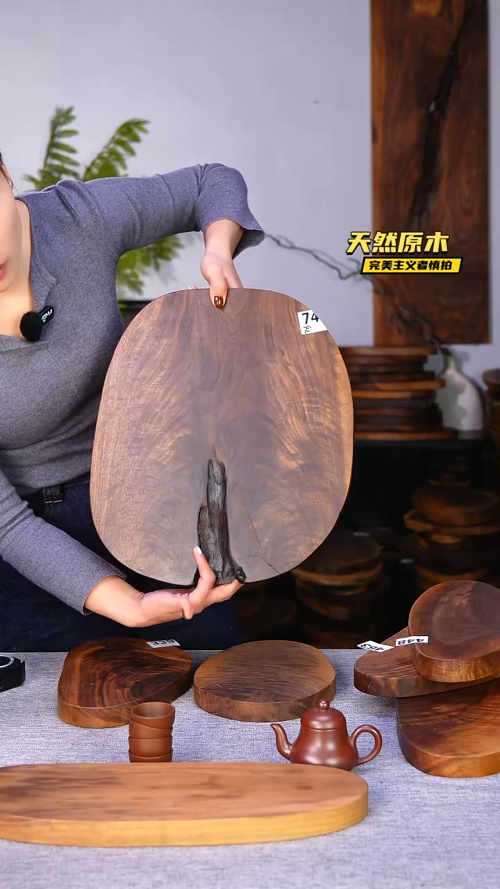 木北美黑胡桃原木.干裂疤结不属于商品质量问题完美主义者慎拍