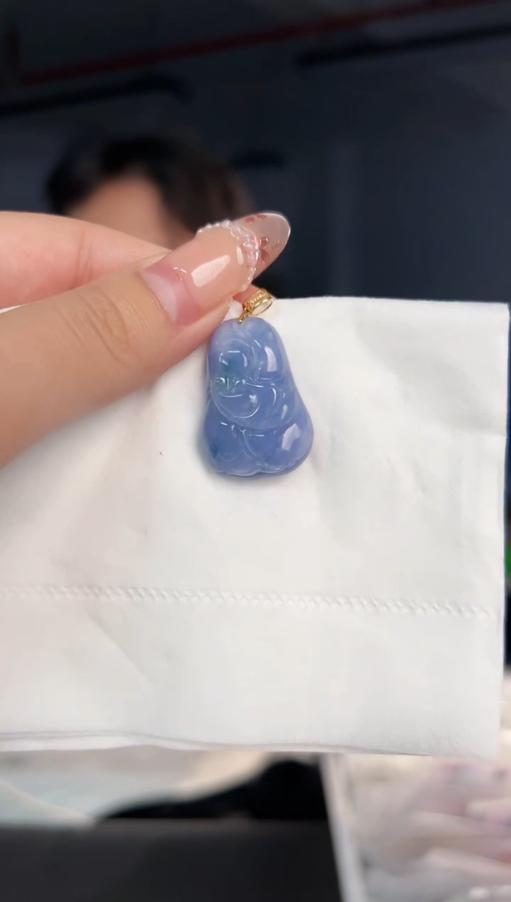 【闪购商品】翡翠颈饰18K金镶嵌缅料A货翡翠/支持复检/一件