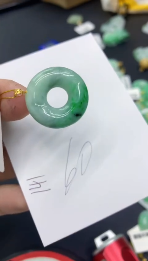 【闪购商品】翡翠颈饰18K金镶嵌号链接1111111