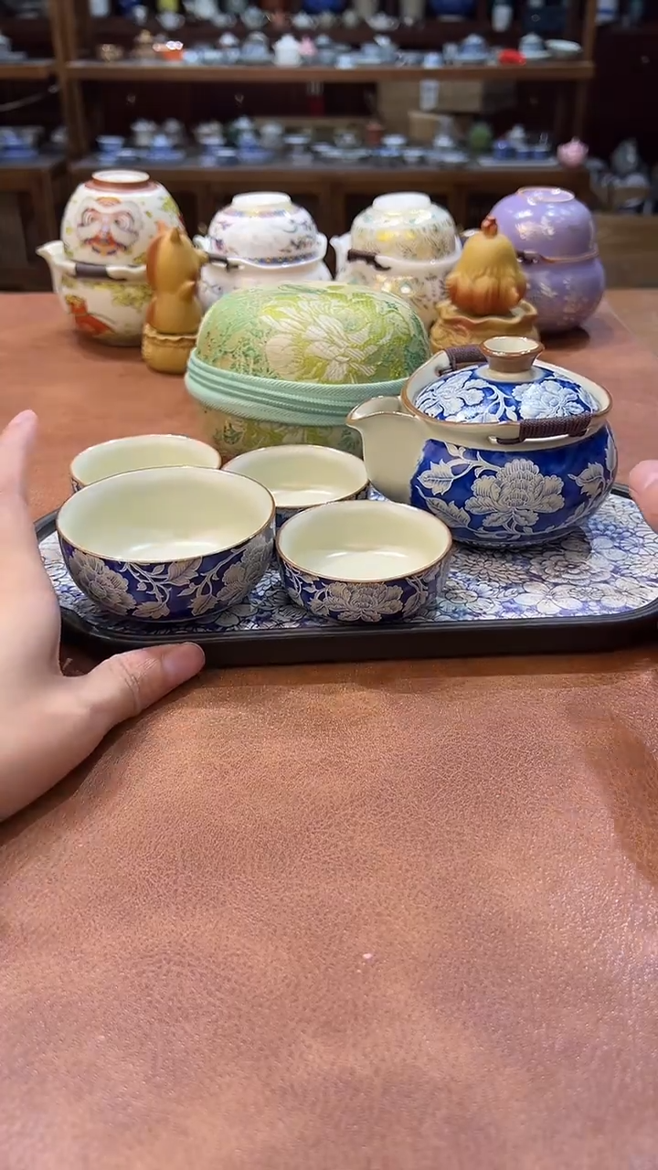 真的很便宜会开片的旅行茶具