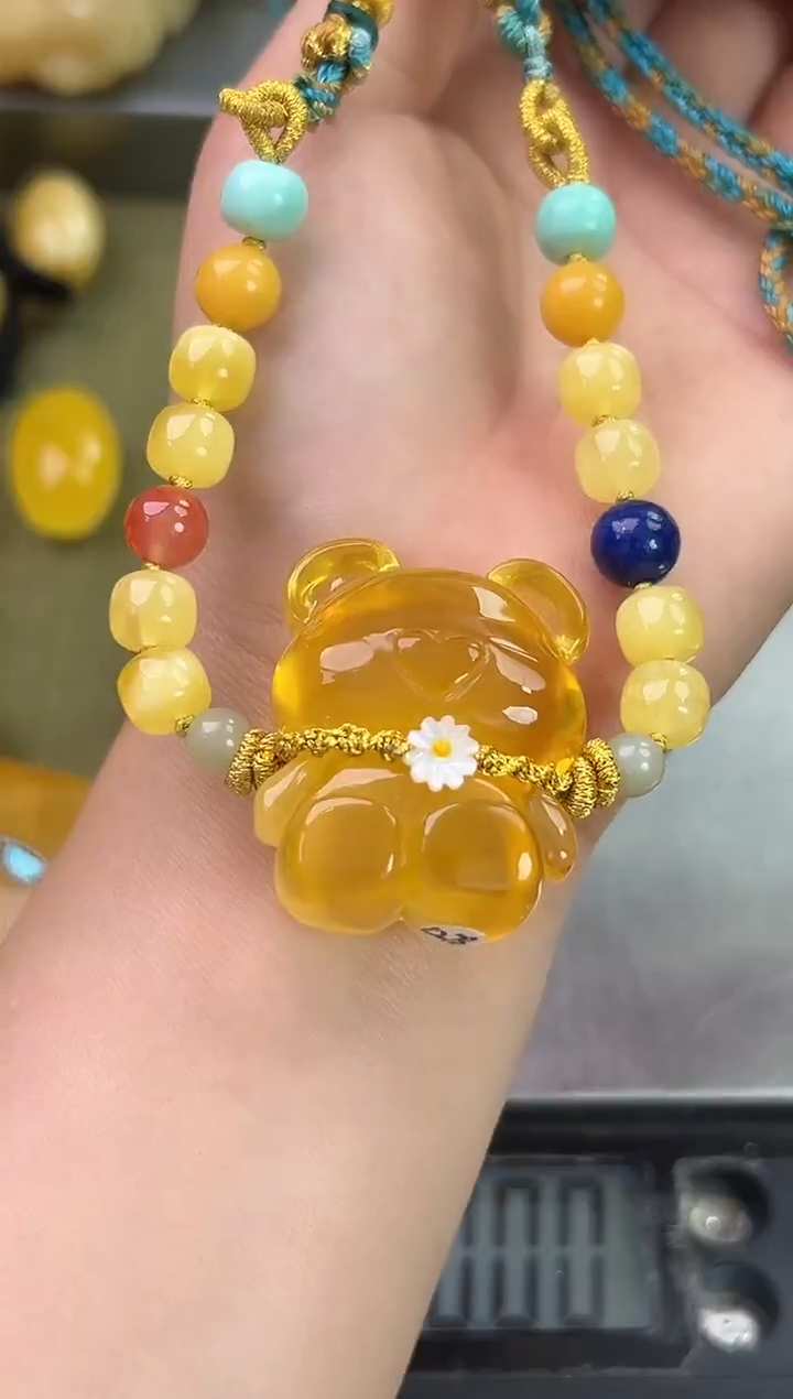 裸石琥珀未镶嵌琥珀蜜蜡吊坠