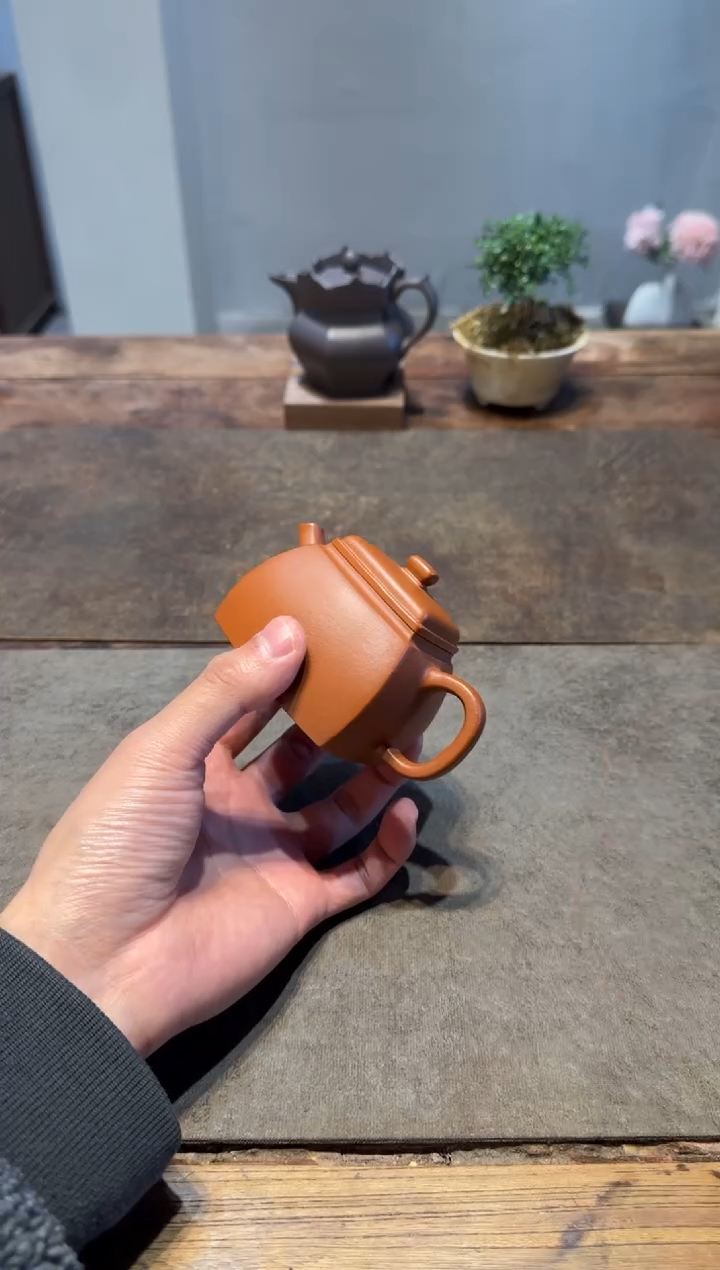 茶壶紫砂油*面小悟空 黄龙山朱泥