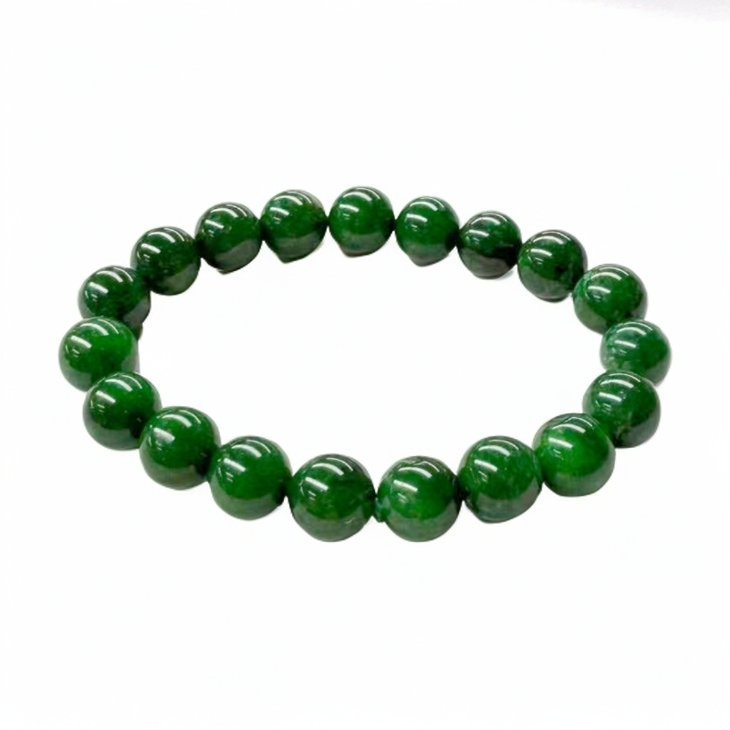 A664绿帘圆珠10mm百搭