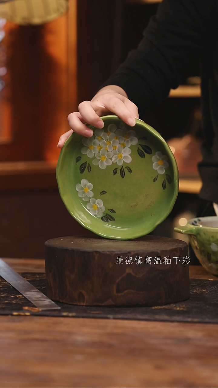 陶瓷景德镇高温釉下手绘陶瓷@L299@