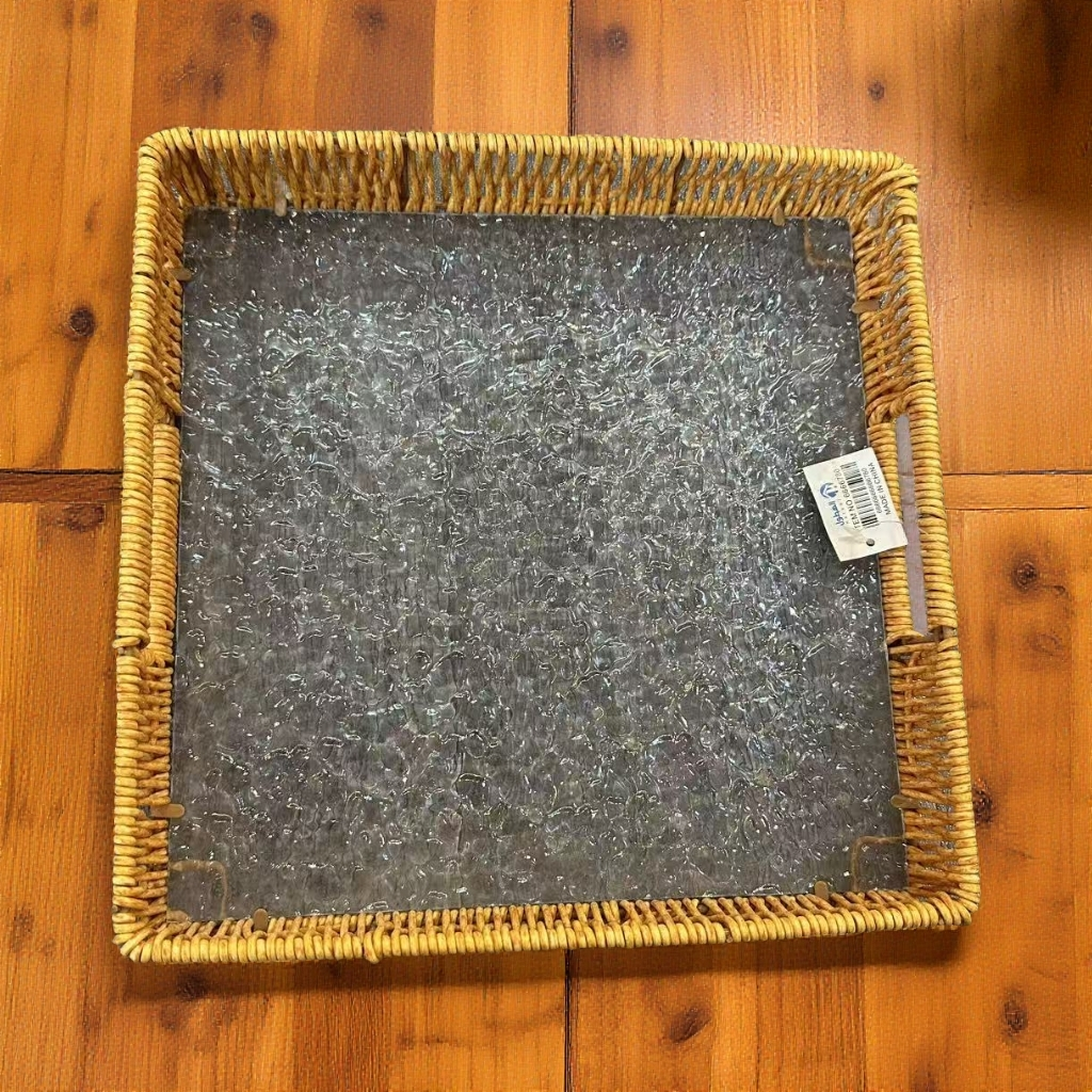 AS115【孤品捡漏】透明正方形水果收纳篮