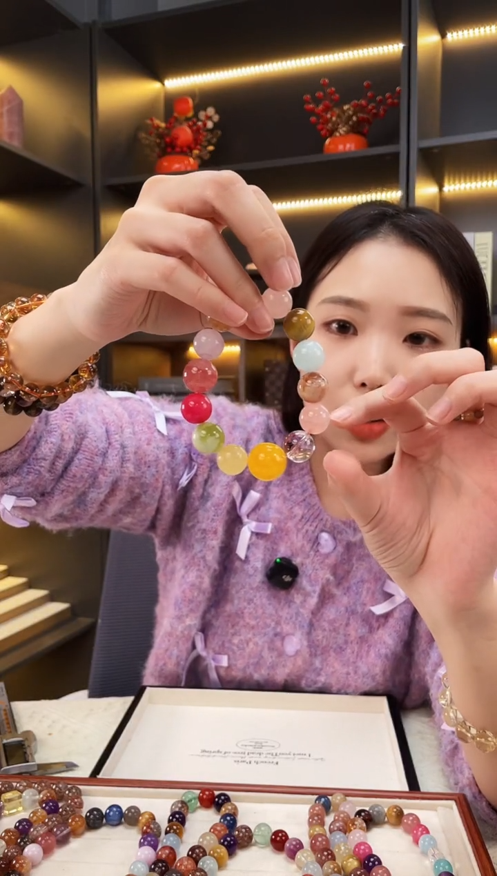 未镶嵌手链水晶蜜蜡多宝手串